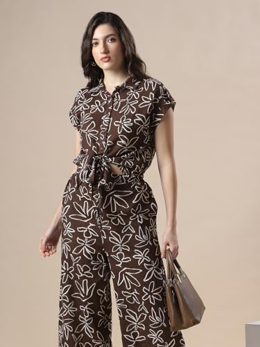Image of Globus Women Jumpsuit (8909389031679 Brown L)