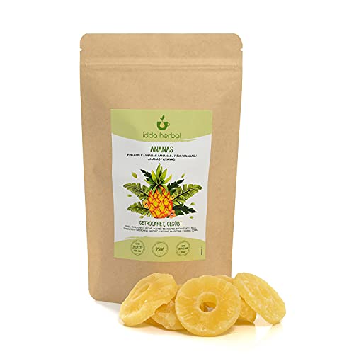 Ananasringe (250g), Ananas getrocknet, getrocknete Ananas, Ananasstücke, Trockenobst Snack Cover