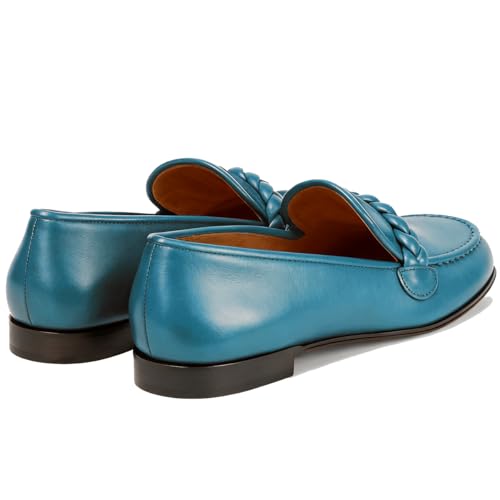 Image of MOOMMO Women Comfortable Suede Loafer Flats Round Closed Toe Slip On Penny Loafers Knitted Strap Oxford Loafer Shoes for Office Ladies Work Daily Casual Club Driver Flats Spring Elegant 4-11 M US