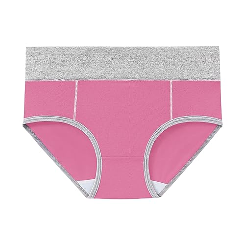 Cocila Bragas Menstruales Mujer Flujo Abundante Braga Menstrual De Calzoncillos Transpirables Cintura Media Tallas Grandes (Hot Pink, XXXXL) Algodon Tangas Graciosos Premama Postparto Rejilla