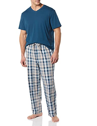 Amazon Essentials Men's Cotton Poplin Pant with Cotton Jersey T-Shirt Pajama Set4