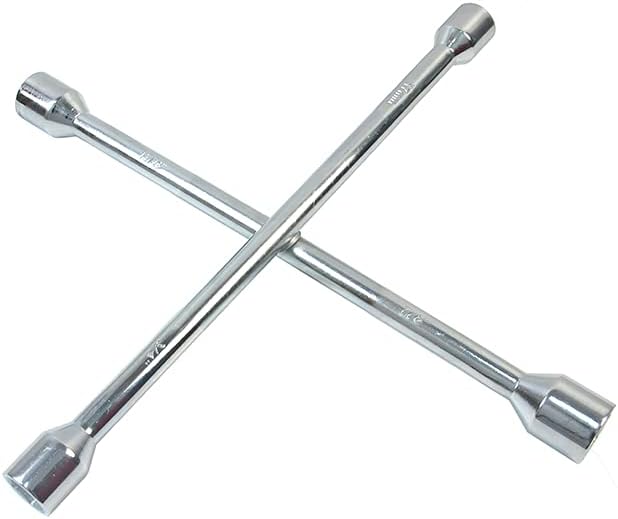 SuZhi 14 Inch Universal Cross Wrench, Chrome Plated Surface Mirror-Polished, SAE & Metric 4-Way High Hardness & Torque Cross Spanner : Automotive