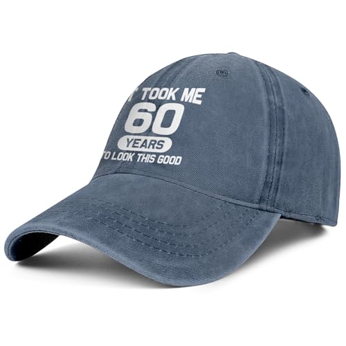 Image of 60th Birthday Gifts for Men Women 60 Year Old Gifts Decorations Took Me 60 Years to Look This Good Washed Cotton Hat