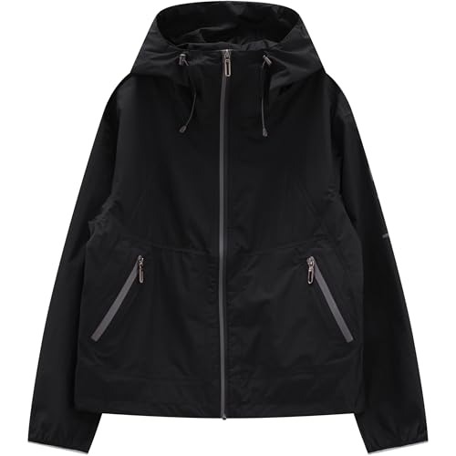 Veste hoodie femme noire S : sweat à capuche zippé vêtement chaud outdoor