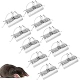 REPELEM Flat Bottom Tunnel Mole Trap Reusable Mole Traps, Rust-Free Garden Protection Humane Vole & Mole Killer, Powerful Mole Deterrent | Large, Pack of 10