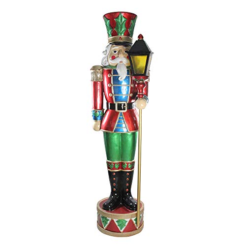 Northlight Commercial Christmas Nutcracker and Street Lamp Outdoor Decoration - 6 - Red and Green