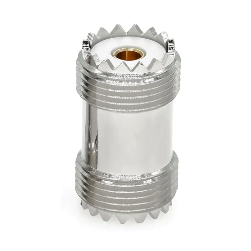 Adaptador coaxial UHF SO239 PL259 hembra x2 miniatura 3