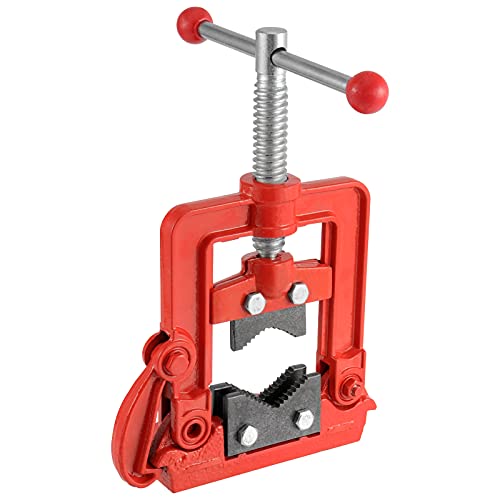 2 Pack Forged Pipe Vise, 0.4-2.4 Inches(10-60mm) Pipe Vice Bench Vise, Heavy Duty Cast Iron Pipe Vise for Plumbers, Mechanic, Red by MUKCHAP - Image 6