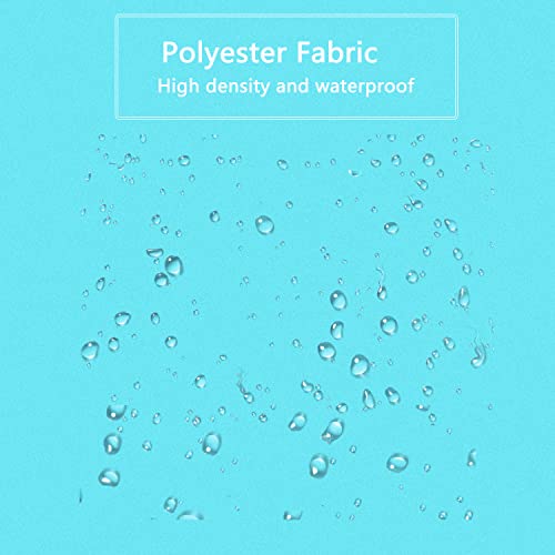 Image of LLSCL Sapphire Blue Fabric Shower Curtain Liner with Magnets, Waterproof Hotel Quality, 72 x 72 Machine Washable