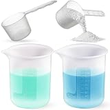 2x150Ml Silikon Messbecher& 2x50Ml Dosierlöffel für Waschmittel Dosierhilfe
