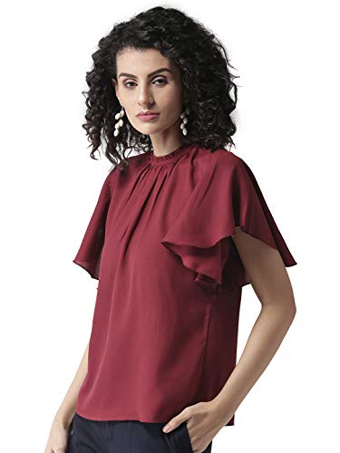 Image of Style Quotient Women Maroon Solid Top