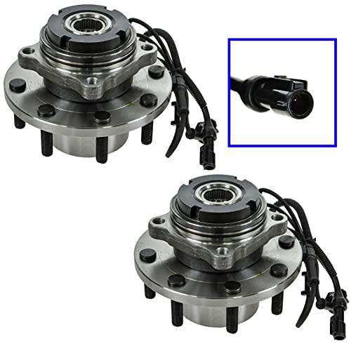 Image of TRQ 2 Piece Front Rear Wheel Bearing & Hub Assembly Set Compatible with 1999-2004 Ford F-350 /F-450 /F-550 Super Duty