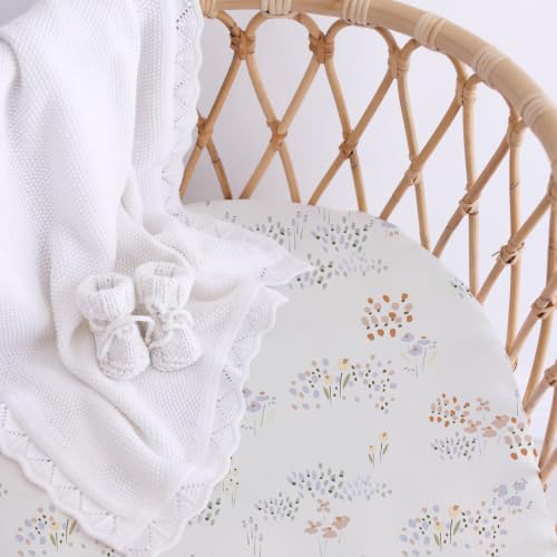 Image of Little Grape Land Bassinet Sheets for Baby Boys Girls 4 Pack (Dew)
