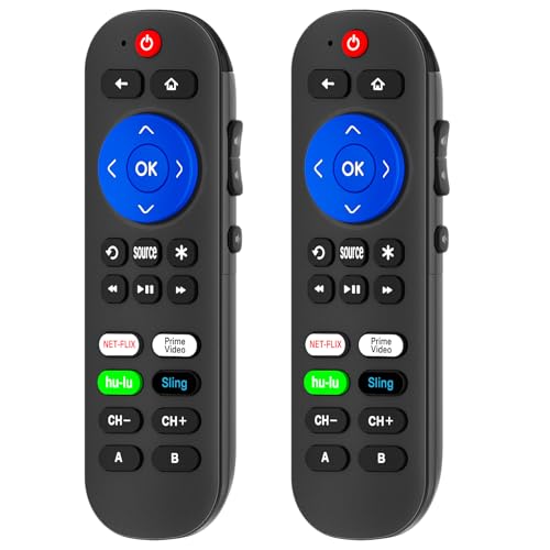 Programmable Remote for Roku Ultra Remote Replacement with Volume Key - Replacement Remote for Roku Ultra LT 4K Remotes with Extra 9 Learning Keys 2 Pack (Not for Stick)