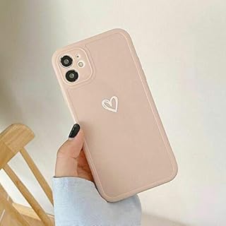 ZTOFERA TPU Case for iPhone 11, Glossy Soft TPU Case with Simple Heart Pattern, Slim Light-wight Protective Bumper Cover for iPhone 11 (6.1") - Pink