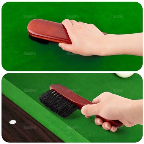 Brosse de billard AUEAR pack de 3 avec nettoyeur de flèche de queue marron