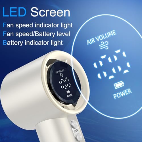 Image of Handheld Fan Mini Fan Powerful Personal Fan for Summer Travel Outdoor Sports White | Home & Garden | Home Improvement | Heating, Cooling & Air | Portable Fans