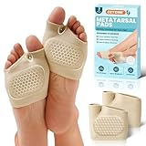 Metatarsal Pads Women & Men – 1 Pair Ball of Foot Cushions with Gel for Pain Relief, Metatarsalgia, Morton's Neuroma – Breathable Metatarsal Foot Pads for Walking, Running, Standing (L Size