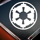  Calcomanía de vinilo, pegatina para ventana de coche de Star Wars Galactic Empire silueta blanca