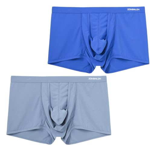 Men's Dual Pouch Underwear Boxer Briefs Elephant Nose Bulge Enhancing Breathable Comfort