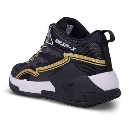 Image of Vector X Grip-X Mens Basketball Shoe /Sneakers Knitted Upper + Rubber Outsole Indoor & Outdoor Court Shoes Provide Ultimate Comfort, Lightweight, Reliable Grip for Sports Players