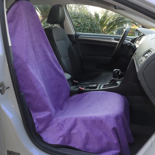 Image of Car Seat Cover Protector Front Seats,for Gym Workout,Running,Swimming,Beach and Hiking,Waterproof Sweat Towel Bucket Seat Covers for Cars SUV Trucks (Purple, 2Pcs)
