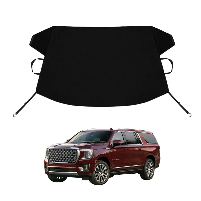 Image of Yukon /Yukon XL Custom Windshield Cover for Ice and Snow for G-M-C Yukon /Yukon XL Windshield Snow Cover 600D Shade Blocks Winter Frost Hail Protector Car Accessories