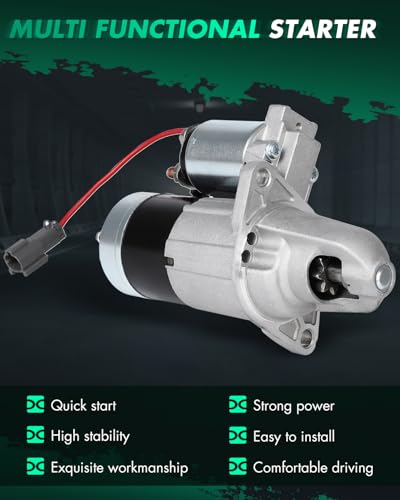 Image of SCITOO Starter Motor fit for 1995-1998 for Nissan 200SX 1.6L w /Manual Transmission,1993 for Nissan NX 1.6L w /Manual Transmission Replacement Starter 1729517688
