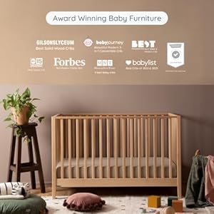Dadada baby lala 3 in 1 convertible crib wood crib converts into toddler bed daybed greenguard gold certified made in italy 3 adjustable mattress heights solid beechwood natural  urban country home decor