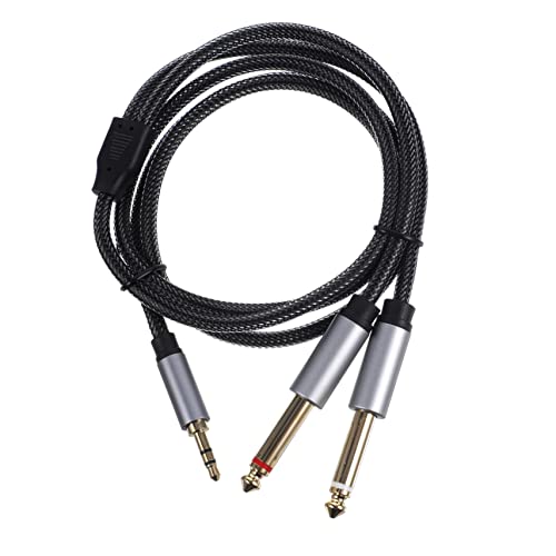 Veemoon - Veemoon Câble Répartiteur Audio 1M 3,5 MM à 6,35 MM pour Haut-Parleurs et Systèmes Stéréo Adaptateur Stéréo Y pour Ordinateurs et Téléviseurs Conception Blindée Couleur Noire