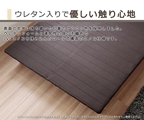 Amazon｜脚付きベッド すのこベッド シングル ベッドフレーム ブラウン