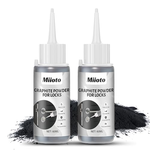 Grafito en Polvo, Grafito Cerraduras, grafitos para Cerraduras, Lubricante grafito para cerradura, Polvos Para Lubricar Puertas, Bisagras Ventanas, Rieles Puertas Ventanas 60 ML*2