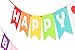 LOVENJOY Pre-strung Assembled Happy Birthday Banner Rainbow Bunting Decorations, Durable Felt Fabric Reusable