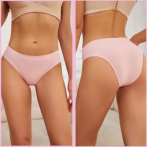 Image of OJCNBV Seamless Underwear for Women No Show Panties Invisibles Briefs Soft Stretch Bikini Underwears 6 Pack