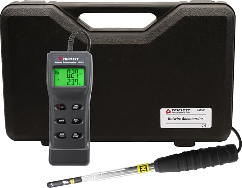 Image of Triplett AM500 Hotwire Thermo-Anemometer with Certificate of Traceability to NIST