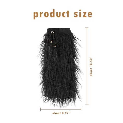 Image of Fur Leg Warmers Furry Faux Fur Winter Leggings Boot Cuffs Toppers for Women