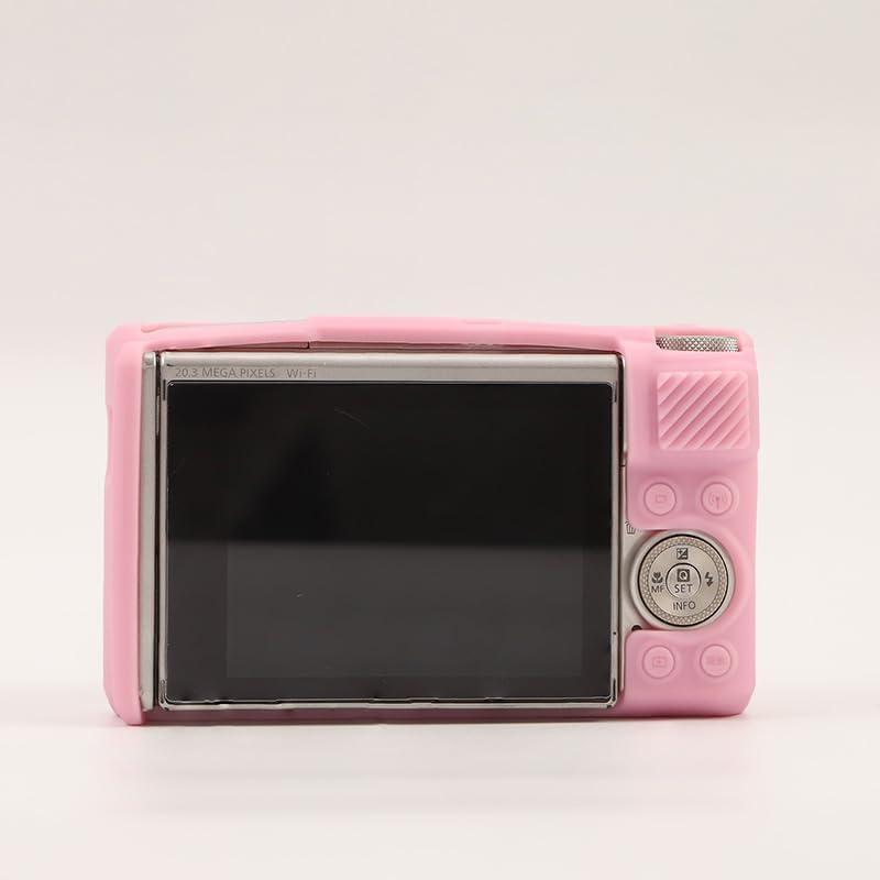 TYUANDOUER SX740 SX730 Camera Case, Soft Silicone Case for Canon PowerShot SX740/SX730 HS Camera, Lightweight Skin Body Rubber Protective Cover for SX740 SX730 with Detachable Lens Cap - Pink
