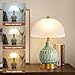 WELAISA Table Lamps Ceramic Retro Lamp for Living Room,15.7