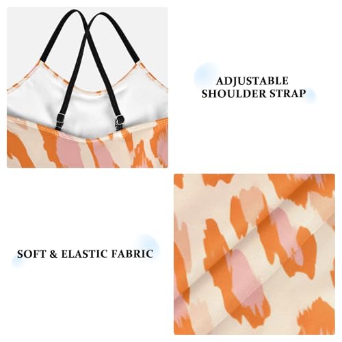 Orange Leopard Print Girls One Piece Swimsuits Summer Quick Dry Beach Bathing Suit4