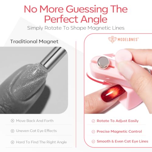 Image of modelones Cat Eye Magnet for Glass Bead Cateye Fall Gel Polish Nail Stuff