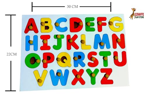 Image of Premium Wooden Alphabets Puzzle Board Toy|| Educational and Learning Toy|| Wooden Learning Educational Board for Kids (Capital Alphabets)