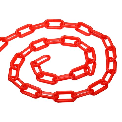 Chaîne en plastique rouge de 12m pour barrière de sécurité et balisage