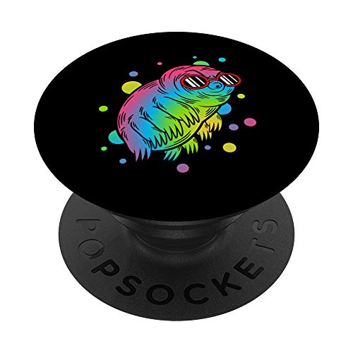 Big Rainbow Water Bear Funny Tardigrade Gift Hombres Mujeres Niños PopSockets PopGrip Intercambiable