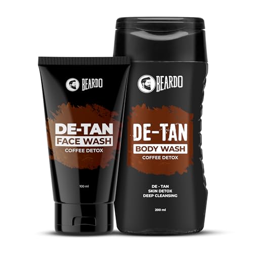 Beardo Detan Combo For Men (Set of 2) | Detan Body Wash & Detan F...