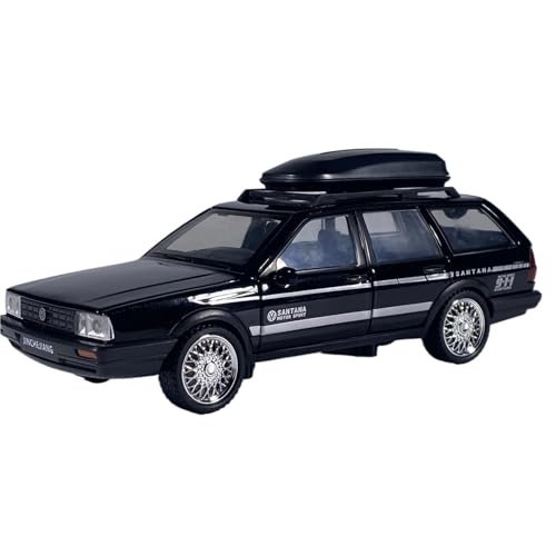 Volkswagen Santana Station Wagon 1:32 for Coche de aleación fundida a presión con función de Retroceso, miniadorno for Coche.(Black)