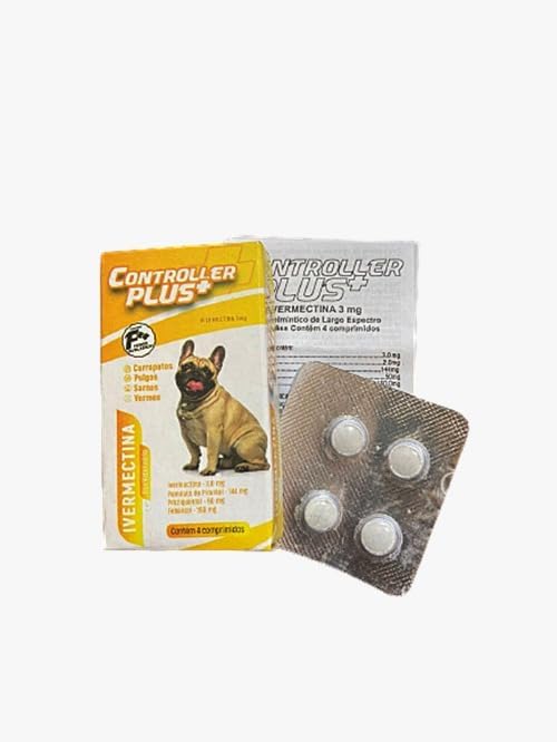 Controller Plus - Remédio Anti Pulgas, Carrapatos, Vermes E Sarna...