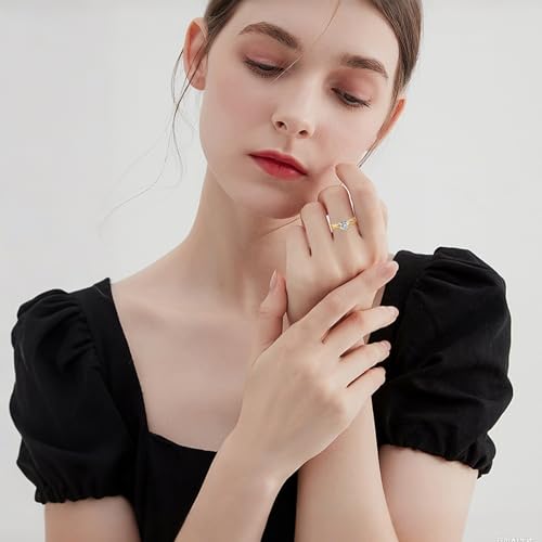 1-3 CT Heart Cut Moissanite Engagement Ring 10K 14K 18K White/Rose/Yellow Gold Infinity Heart Solitaire Ring Promise Anniversary Ring for Wife and Her3