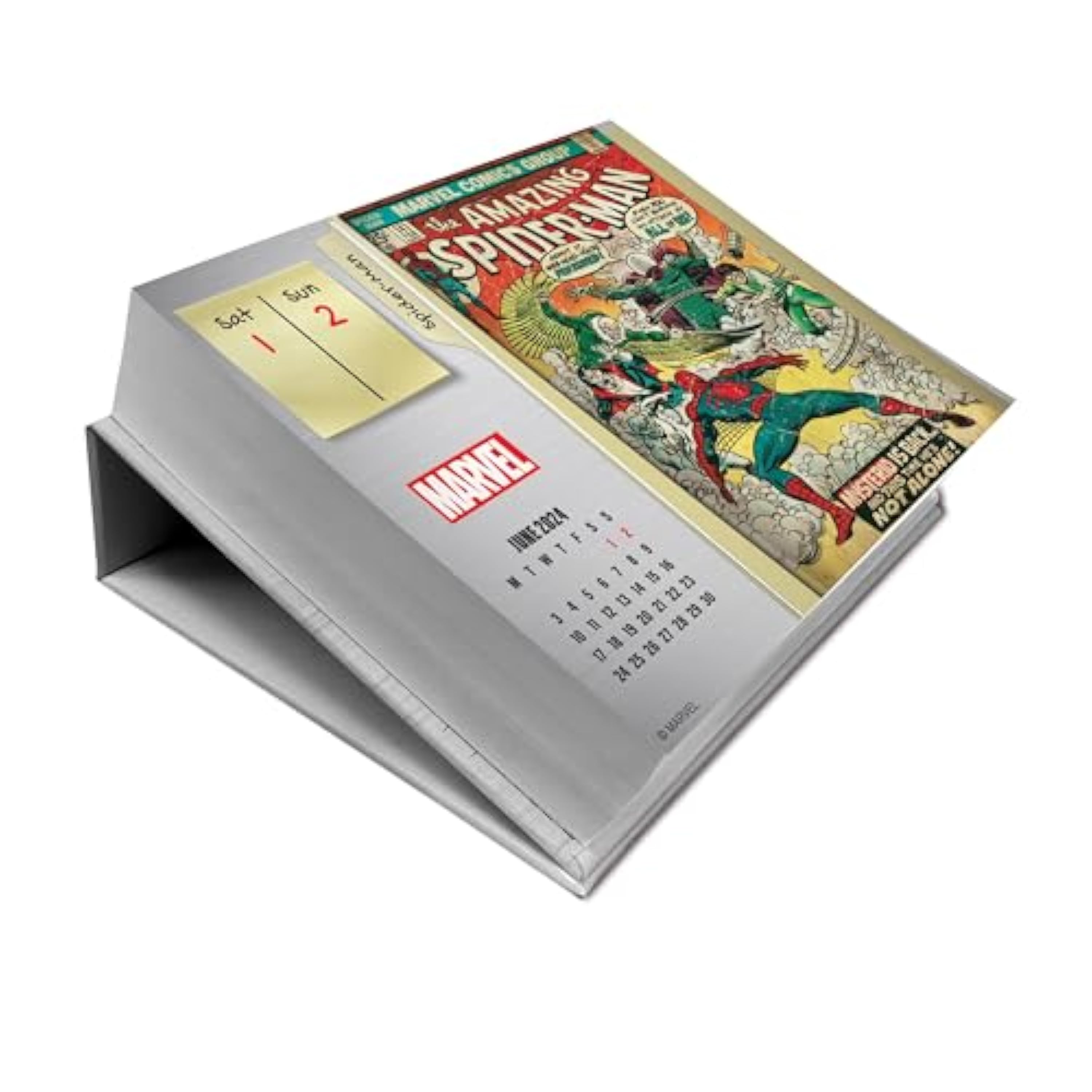 Calendario escritorio Marvel 2024 - Calendario sobremesa 2024 día página - Calendario Marvel escritorio, licencia oficial