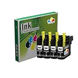 Toner Surplus Compatible Ink Cartridge Replacement for Brother LC103 LC-103 (4 Black)