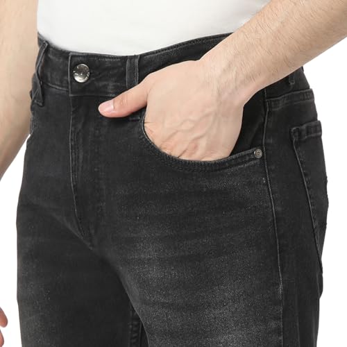 Image of Spykar Men's Ricardo Comfort Fit Mid-Rise Jeans Carbon Black